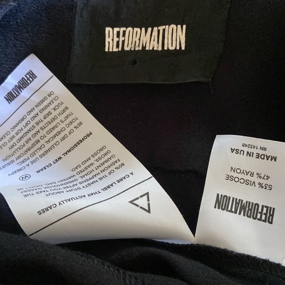 REFORMATION BLACK MAXI WRAP DRESS RAYON/VISCOSE EXCELLENT  2 - Picture 9 of 9